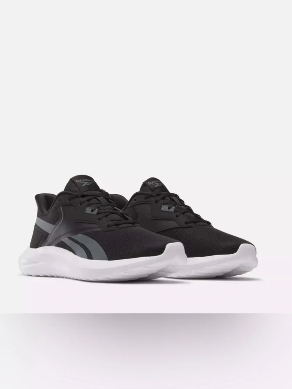 Reebok Women's Black and Gray Cushion Run Sneakers